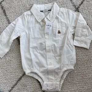 NWT! Baby gap long sleeve collared boys shirt size 6-12 months
